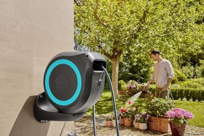Gardena 18610-20 Wall-mounted Automatic Reel, Grey/Turquoise, -90° to 90° (Gray) — view 5