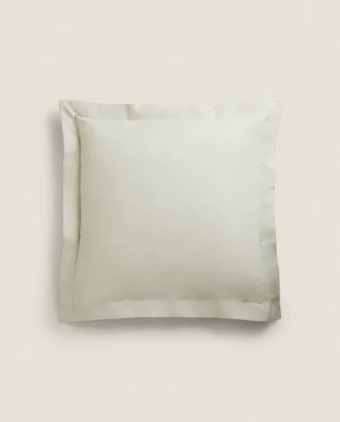 Zarahome Cotton Percale Pillowcase (200 Thread Count) (45 x 155 cm / Green) — view 13