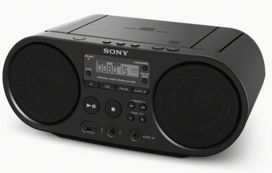 Sony ZS-PS50 AM/FM 87.5-108 MHz 4W WMA/MP3 Black 3.5 mm (Black)