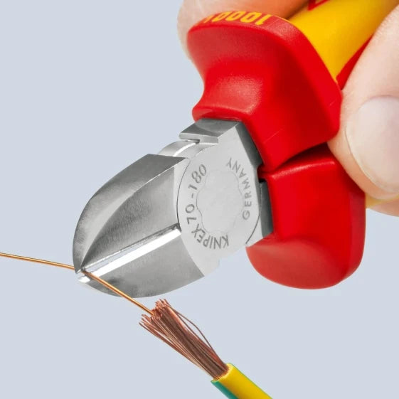 KNIPEX Diagonal Cutters 180 mm VDE (Orange; Red) — view 2