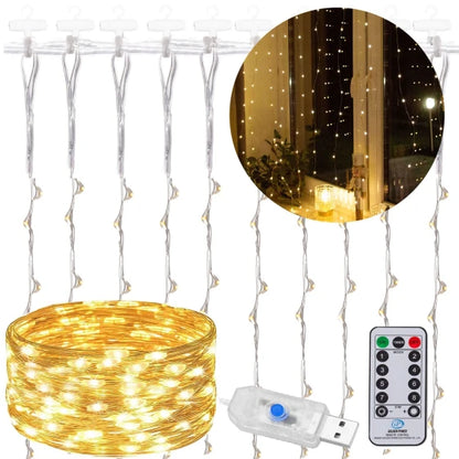 SPRINGOS Garland 2 x 2 m (Golden) — view 12