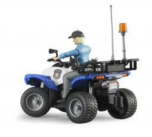 Bruder Bworld Police Quad with Policeman (160 x 160 x 93 mm / Blue) — view 3